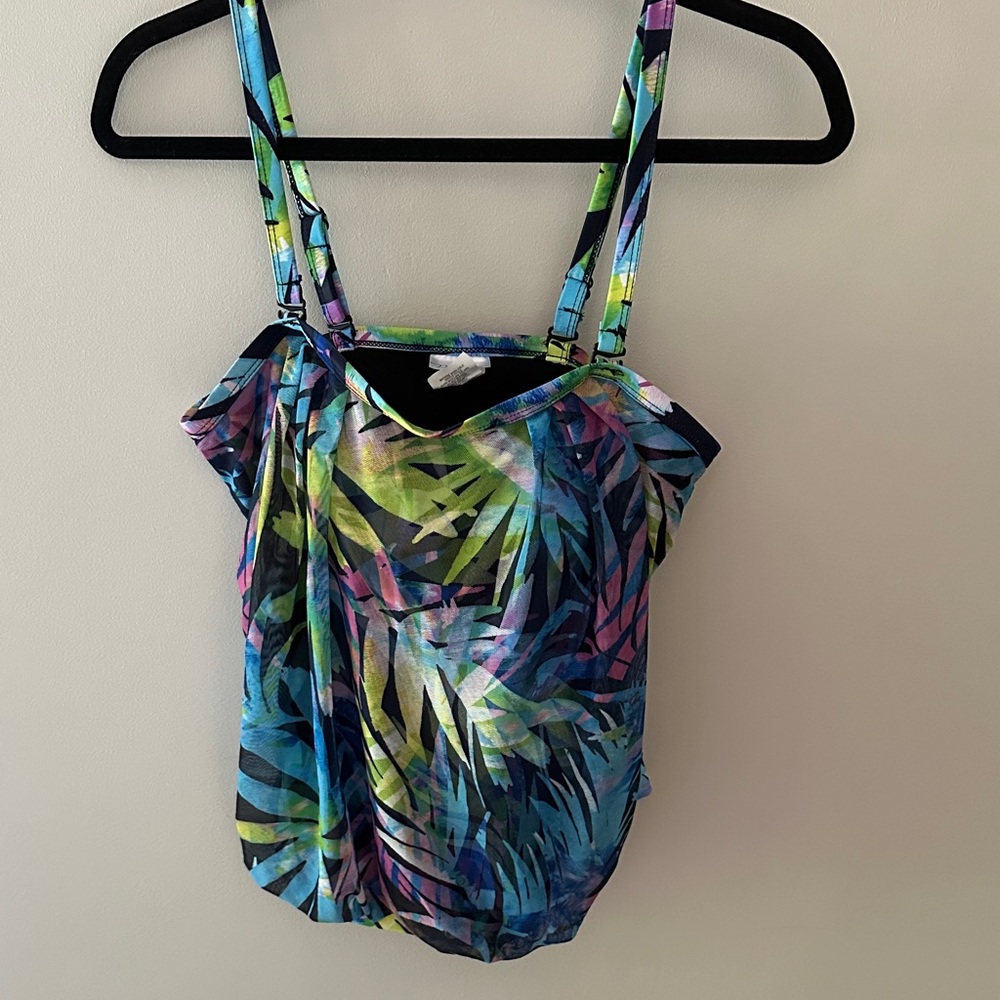 Tropical Print Women's Swim Top
